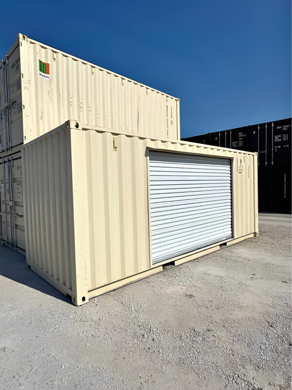 20ft One-Trip Shipping Container with 10ft Roll-Up Door